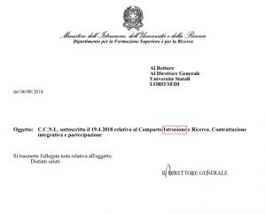 nota ministeriale
